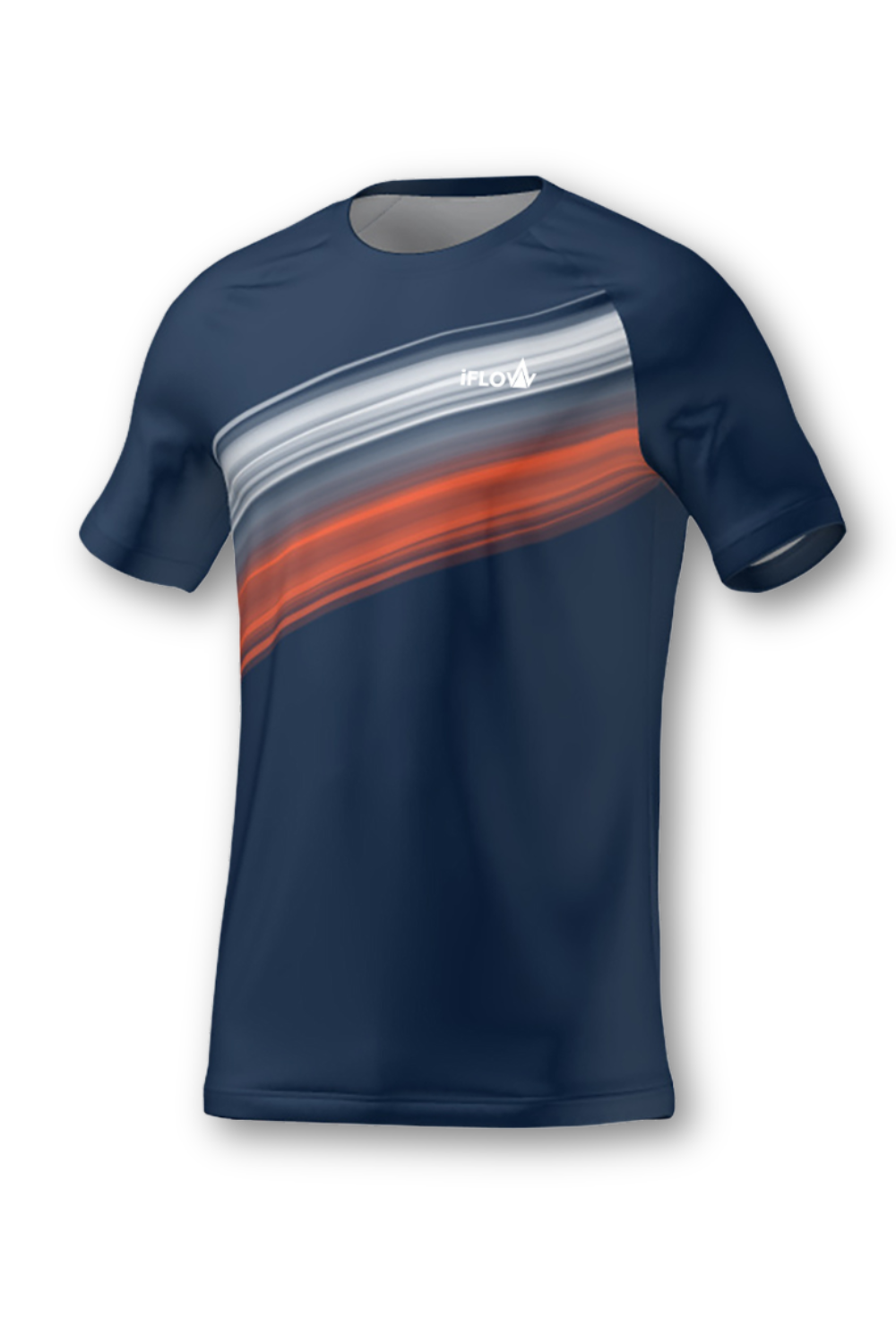 GAME ON T-Shirt | Marineblau / Weiß / Orange