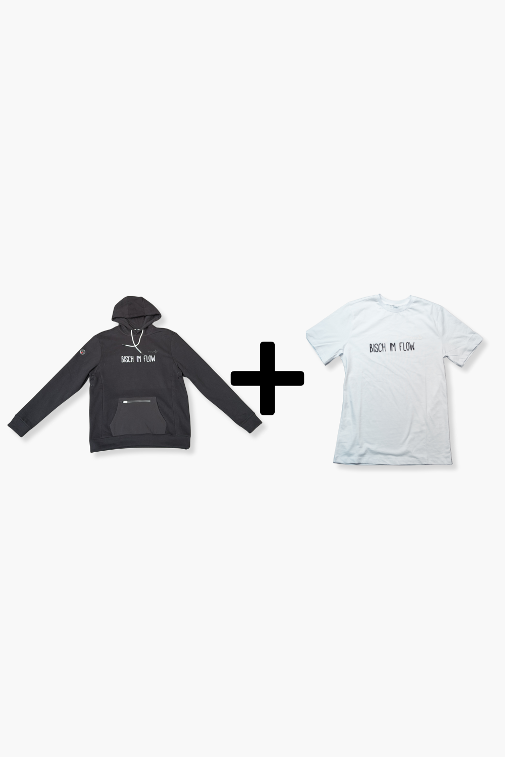 AKTION! BISCH IM FLOW Hoodie + Shirt Weiß