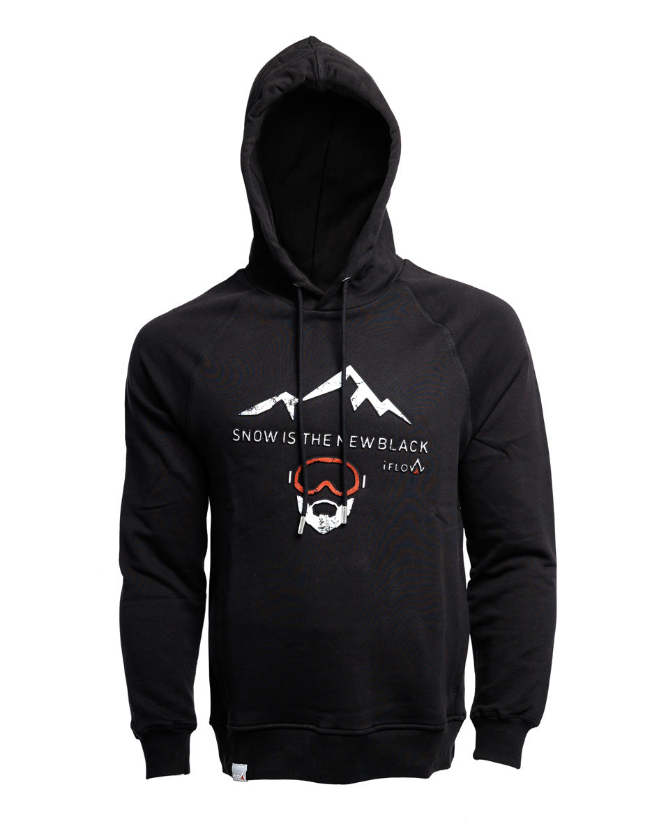 Hoodie - SNOW IS THE NEW BLACK - Black