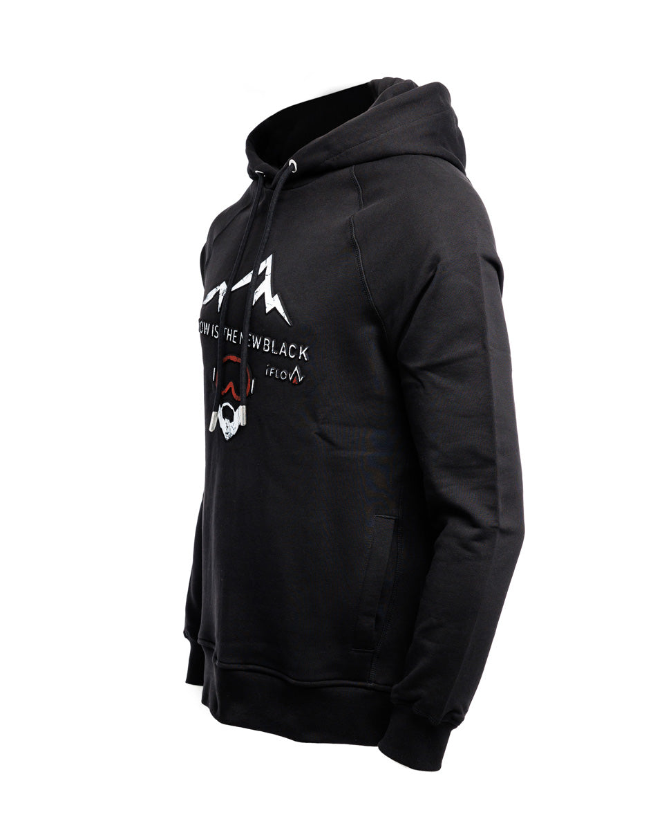Hoodie - SNOW IS THE NEW BLACK - Black