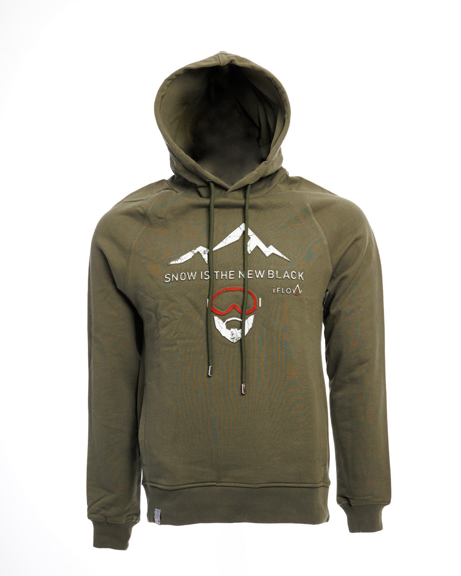 Hoodie - SNOW IS THE NEW BLACK - Olive