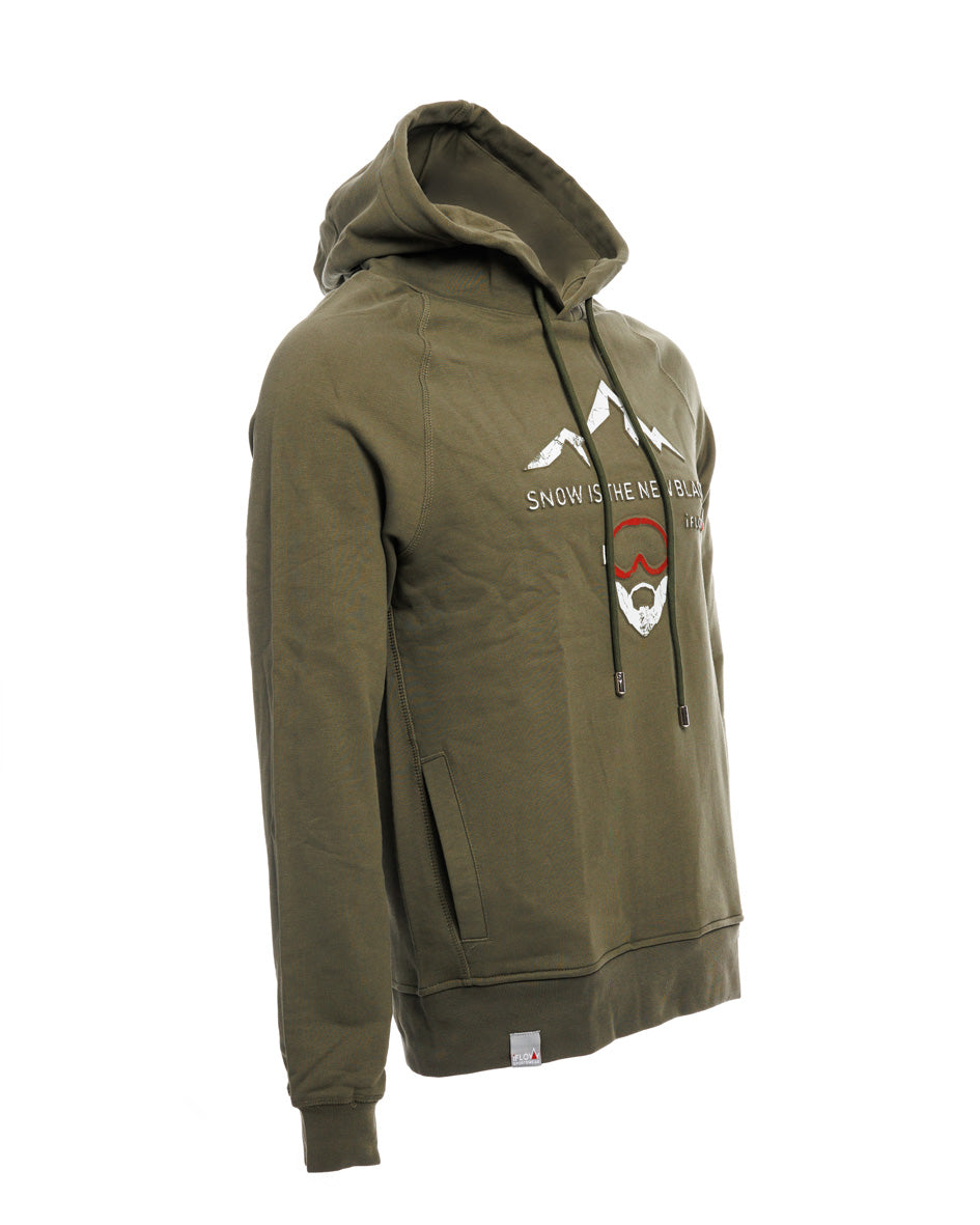 Hoodie - SNOW IS THE NEW BLACK - Olive