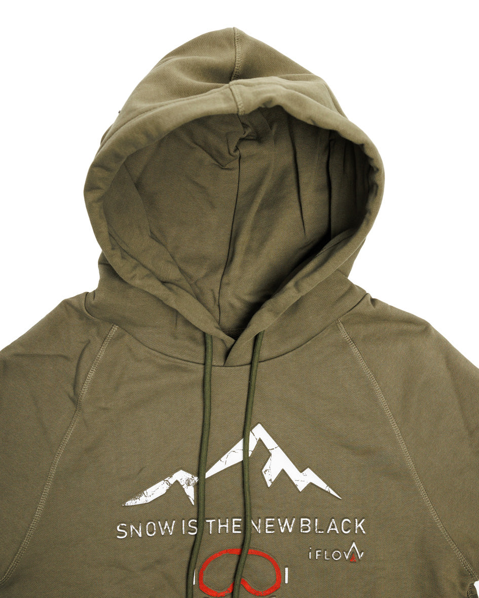 Hoodie - SNOW IS THE NEW BLACK - Olive