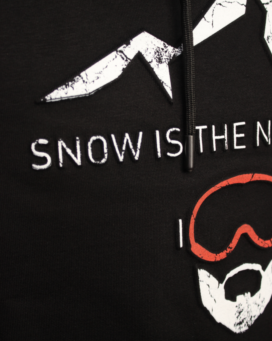 Hoodie - SNOW IS THE NEW BLACK - Black