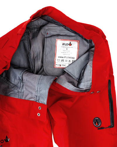 HARDSHELL Pants - ZIP - Red / Black