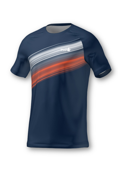 GAME ON T-Shirt | Marineblau / Weiß / Orange