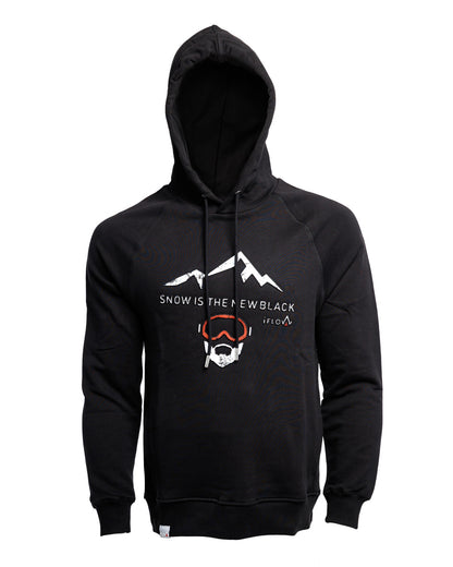 Hoodie - SNOW IS THE NEW BLACK - Black