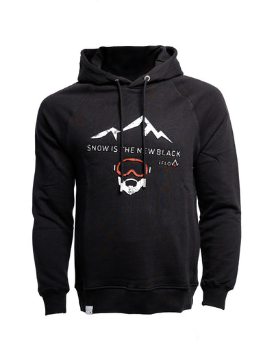 Hoodie - SNOW IS THE NEW BLACK - Black