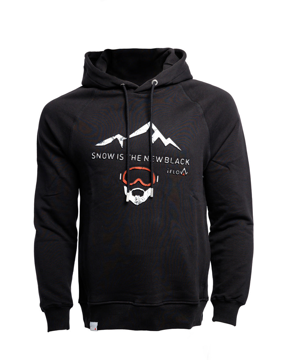 Hoodie - SNOW IS THE NEW BLACK - Black