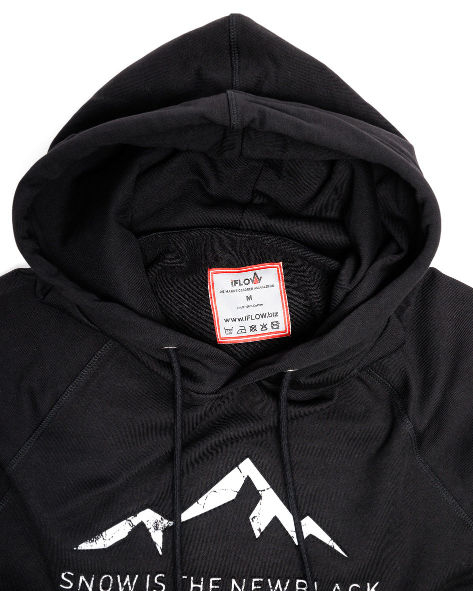 Hoodie - SNOW IS THE NEW BLACK - Black