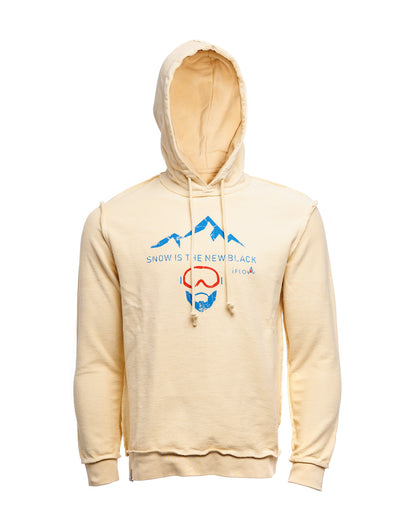 Hoodie - SNOW IS THE NEW BLACK - Beige - REVERSIBLE
