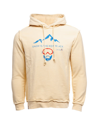 Hoodie - SNOW IS THE NEW BLACK - Beige - REVERSIBLE