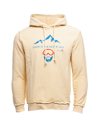 Hoodie - SNOW IS THE NEW BLACK - Beige - REVERSIBLE