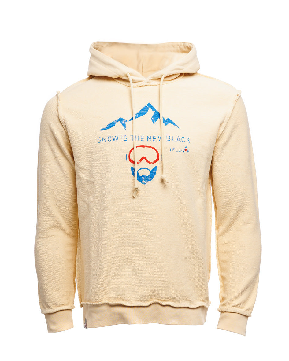 Hoodie - SNOW IS THE NEW BLACK - Beige - REVERSIBLE